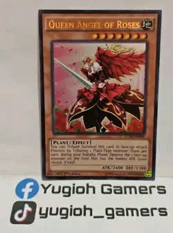 YUGIOH QUEEN ANGEL OF ROSES LC5D-EN096 1 ST EDITION ULTRA LIGHT PLAYED - Image 1