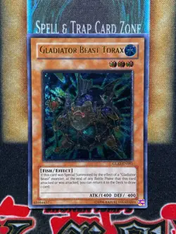 Yugioh Gladiator Beast Torax GLAS-EN081 Ultimate Rare MP - Image 1
