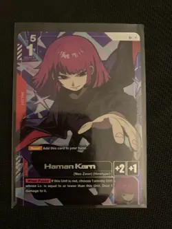 Gundam TCG CARD GAME - HAMAN KARN - GD02-091 R+ FOIL ENGLISH DUAL IMPACT - NEW - Image 1