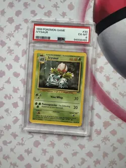1999 Pokemon Base Set #30 Ivysaur Card WOTC PSA 6 EXCELLENT - MINT - Image 1