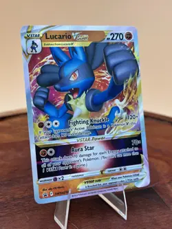 Lucario VSTAR SWSH214 Black Star Promo Ultra Rare Holo Pokemon TCG Card NM - Image 1