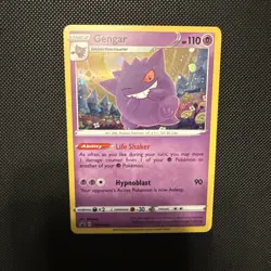 Pokemon Gengar SWSH052 Sword & Shield Promo Cards Holo With Swirl - Image 1