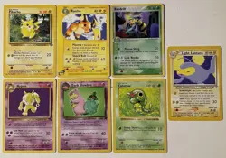 Vintage Pokemon Card Lot Of 7 Various Sets Shadowless E Reader Holo WOTC - Image 1