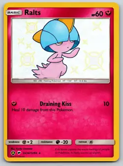 Ralts SV34/SV94 Hidden Fates: Shiny Vault NM Pokemon Card TCG - Image 1