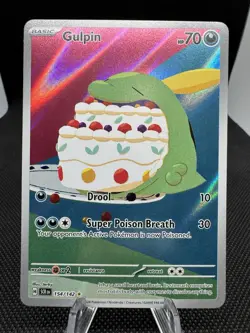 Pokemon Gulpin TCG 154/142 Sv07 Stellar Crown Holo Illustration Rare Card - Image 1