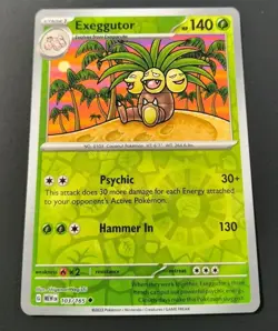 Pokemon 151 Exeggutor Reverse Holo Uncommon Card 103/165 NM - Image 1