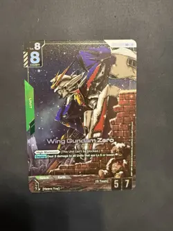 Gundam Card Game Newtype Rising Wing Gundam Zero GD01-024 LR+ Holo Foil - Image 1