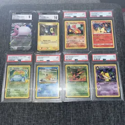 Lot Of 8 Graded Pokemon Cards, Charizard, 4 PSA 9, 2 PSA 7, CGC 9, CGC 10 - Image 1