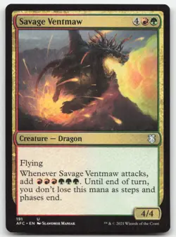 MTG Commander: Adventures in the Forgotten Realms #191 Savage Ventmaw NM - Image 1