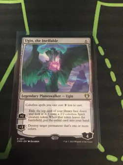 MTG Magic The Gathering Ugin, The Ineffable CMM Rare Planeswalker Commander - Image 1