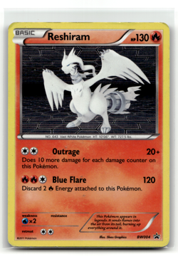 Pokemon TCG - Reshiram BW004 - Holo Black Star Promo - Black White - Image 1