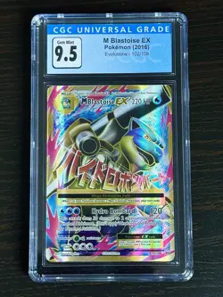Pokemon 2016 Blastoise EX Evolutions 102/108 Card CGC 9.5 Gem Mint - Image 1