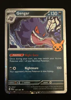 2024 Pokemon TCG Trick or Trade Gengar Cosmos Holo 057/091 NM - Image 1