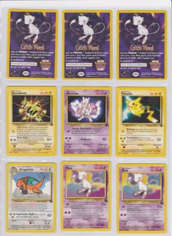 Pokemon "Catch Mew" Black Star Promo Movie WB Stamped Set - Image 1