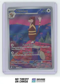 2025 Pokemon Scarlet & Violet Series - White Flare Watchog #153/086 Illustration - Image 1