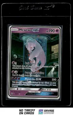 2017 Pokemon Sun & Moon - Shining Legends Mewtwo-GX #78/73 Basic/Rare Secret - Image 1