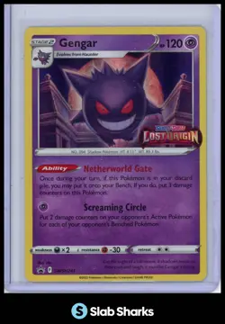 2019 POKEMON BLACK STAR PROMOS #SWSH241 GENGAR LOST ORIGIN PRERELEASE PROMO - Image 1