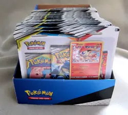 2019 FACTORY SEALED POKEMON SUN & MOON COSMIC ECLIPSE 3 PACK W/ VICTINI - Image 2