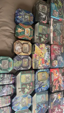 Pokemon TCG Sealed Lot, Large Lot Of Unopened Of Various Tins - Image 1