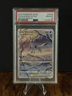 Pokemon Crown Zenith Glaceon VSTAR Full Art #GG40/GG70 PSA 10 - Image 1