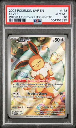 2025 POKEMON SVP EN-SV BLACK STAR PROMO #173 EEVEE PSA 10 - Image 1