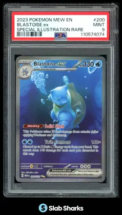 2023 POKEMON MEW EN #200/165 BLASTOISE EX SPECIAL ILLUSTRATION RARE PSA 9 - Image 1