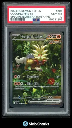 2024 POKEMON SV TEMPORAL FORCES - TEF EN #204/162 GOUGING FIRE EX SIR PSA 10 - Image 1