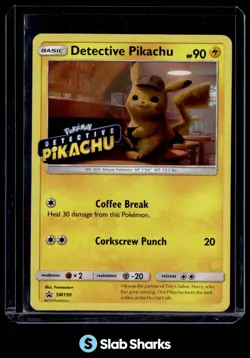 2016 POKEMON SM BLACK STAR PROMOS #SM190 DETECTIVE PIKACHU - Image 1