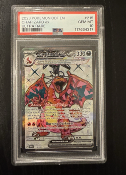 2023 POKEMON OBF EN-OBSIDIAN FLAMES ULTRA RARE #215 CHARIZARD EX PSA 10 - Image 1
