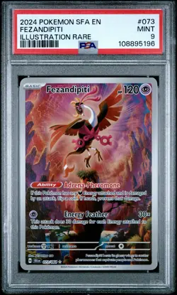 2024 POKEMON SFA EN-SHROUDED FABLE ILLUSTRATION RARE #073 FEZANDIPITI PSA 9 - Image 1