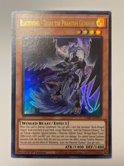 YUGIOH BLACKWING - SUDRI THE PHANTOM GLIMMER ULTRA RARE 1ST NEAR MINT DABL-EN004 - Image 1