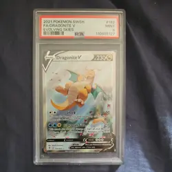 Pokemon TCG Evolving Skies Dragonite V Alternate Full Art Card 192/203 PSA 9 - Image 3