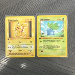 Pokemon - Thicc Pikachu and Thicc Oddish Parody Card (Unofficial Collectible) - Image 1