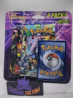 Pokemon TCG Lightning Set 4 Packs + 1 Card Factory Sealed, Fast Shipping! - Image 1