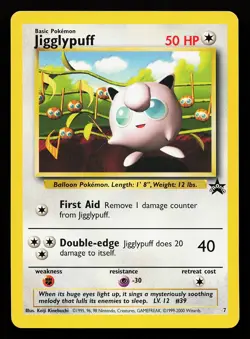 Jigglypuff 7 WOTC Black Star Promo Pokemon Card - Image 1