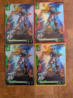 Wing Zero GD01 024 LR Gundam Card Game -Newtype Rising Tcg PLAYSET (x4) ENGLISH - Image 1