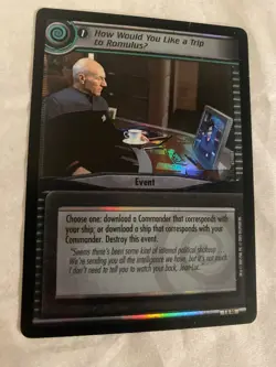 Star Trek CCG 2E Reflections 2.0 A TRIP TO ROMULUSU Foil Card NEVER PLAYED - Image 1