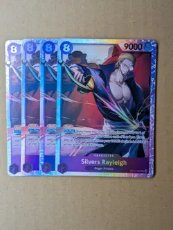 One Piece TCG OP13-066 Silvers Rayleigh SR X4 Playset Card Game CCG English - Image 1