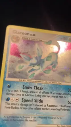 Pokemon TCG Glaceon LV.44 Holo Rare Card Majestic Dawn 5/100 - Image 2