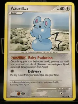 Azurill 69/130 Diamond & Pearl Regular Common Pokemon Card TCG non-holo LP - Image 3