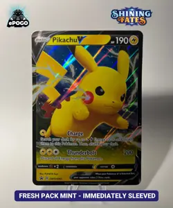 Pikachu V SWSH061 Black Star Promo Jumbo Card Pokemon TCG: Shining Fates - Image 1