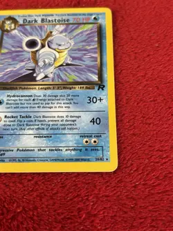 1st Edition Dark Blastoise 20/82 Team Rocket Non Holo Pokemon Card Played 2000 - Image 5