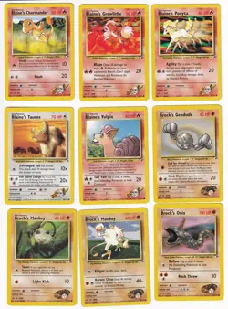Pokemon Gym Heroes COMPLETE SET Common Vintage WOTC 42 Card Lot MP-NM - Image 2