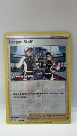 League Staff 153/185 Pokemon Professor Program Reverse Holo Promo Card LP - Image 4