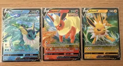 Eevee evolutions Trio V SWSH149/SWSH150/SWSH151 Sword & Shield Promo Cards Holo - Image 1