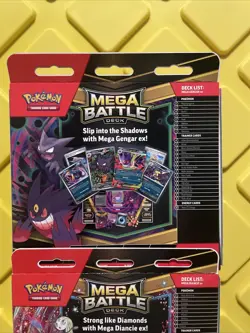 Mega Battle Deck Mega Gengar Ex & Mega Diancie Ex Lot of 2 Pokemon Cards - Image 5