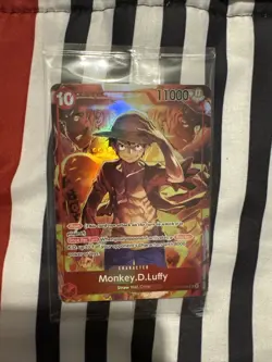 Sealed Promo Card One Piece TCG Treasure Booster Monkey D Luffy ST10-006 SR New - Image 1