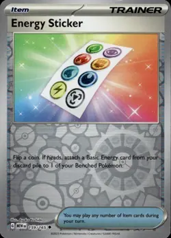 Energy Sticker Reverse Holo NM 159/165 Scarlet & Violet 151 Pokemon Card - Image 1