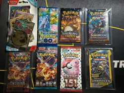 Pokemon Go Sun & Moon Burning Shadows UnBroken Bonds Shining Fates Pack Card Lot - Image 1