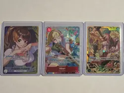 One Piece Alt Art 3-card Lot Charlotte Pudding Hibari Jewelry Bonney - Image 1